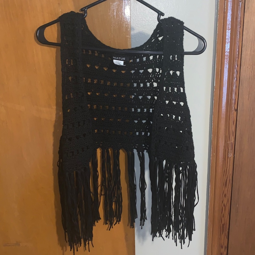 Boho crochet vest